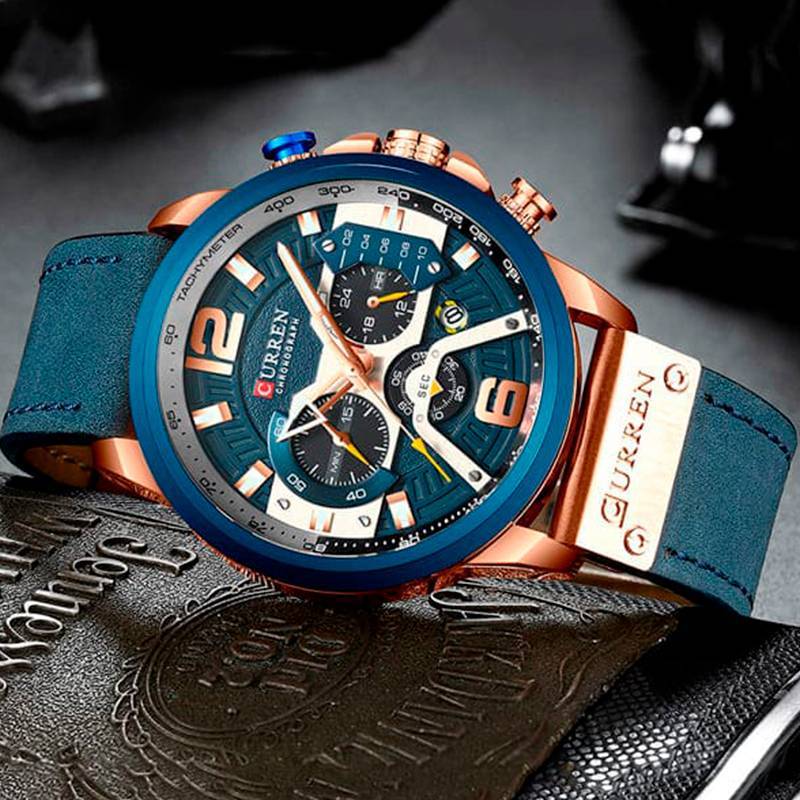 reloj curren azul