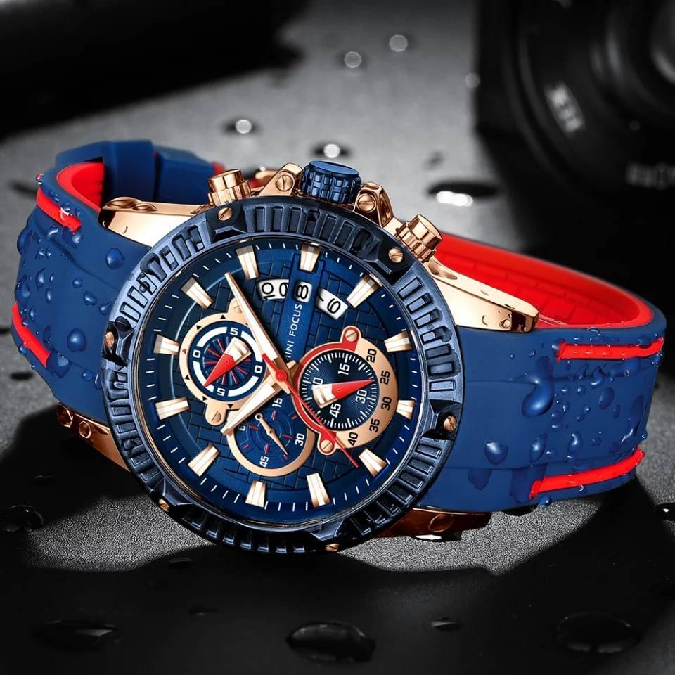 RELOJ MINIFOCUS - AZUL ROJO