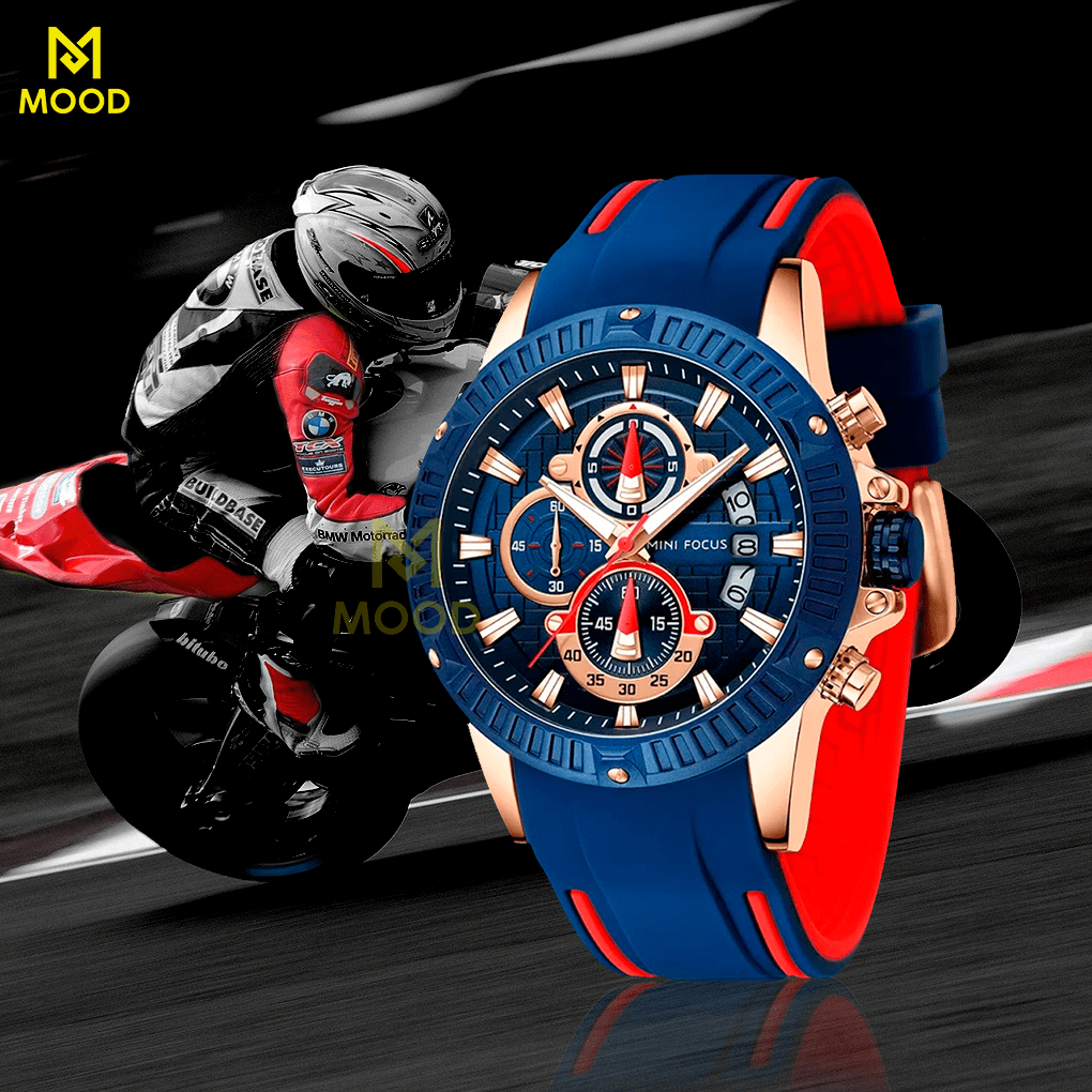 RELOJ MINIFOCUS - AZUL ROJO