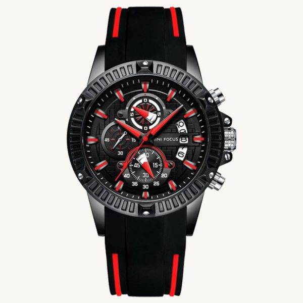 RELOJ MINIFOCUS - NEGRO ROJO