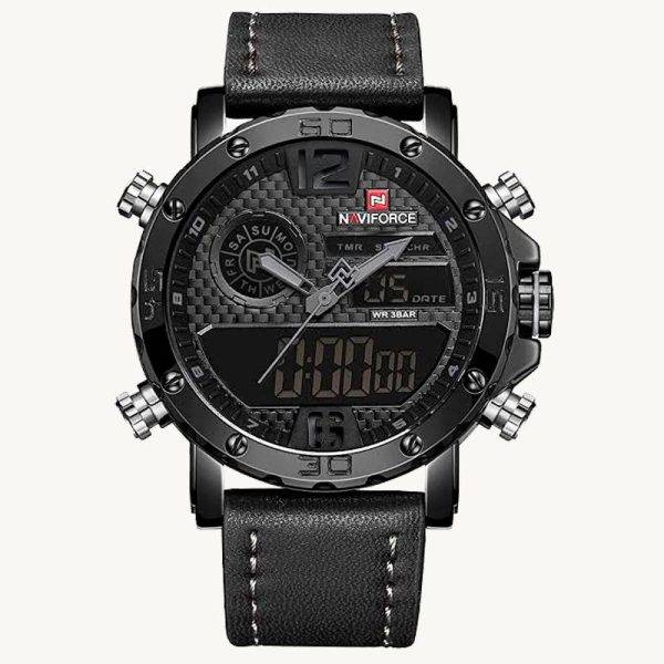 RELOJ NAVIFORCE NEGRO PARA HOMBRE