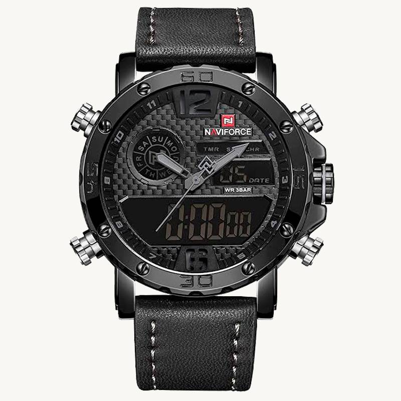 RELOJ NAVIFORCE NEGRO PARA HOMBRE