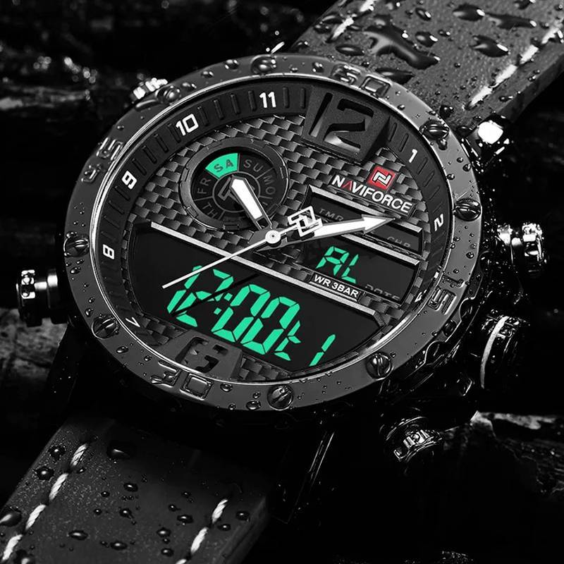 RELOJ NAVIFORCE NEGRO PARA HOMBRE