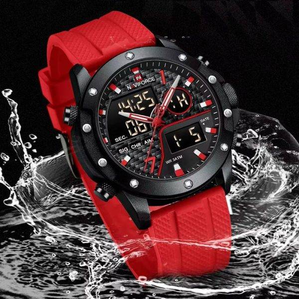 RELOJ NAVIFORCE - ROJO CORREA DE SILICONA