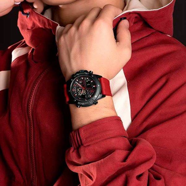 RELOJ NAVIFORCE - ROJO CORREA DE SILICONA