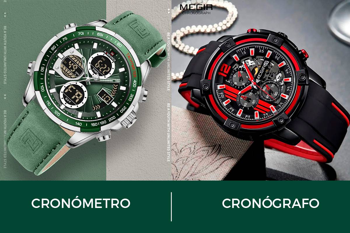 diferencia entre cronómetro y cronógrafo